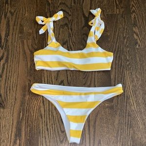ZAFUL Yellow Striped Bikini